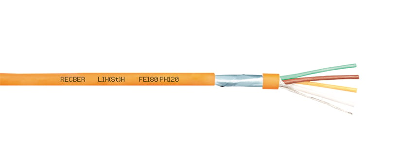 Reçber LIH(St)H FE180 PH120 2x1,5 Yangına Dayanıklı Kablo Halogen Free 100 Metre